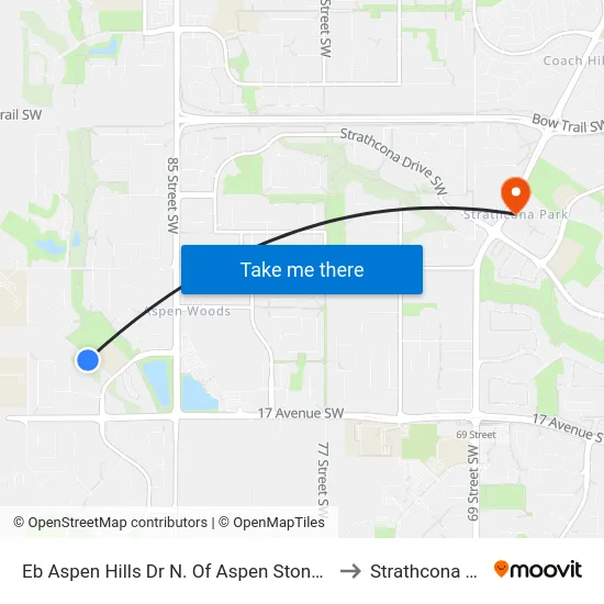 Eb Aspen Hills Dr N. Of Aspen Stone Bv SW to Strathcona Park map