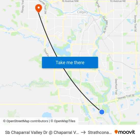 Sb Chaparral Valley Dr @ Chaparral Valley Gd SE to Strathcona Park map