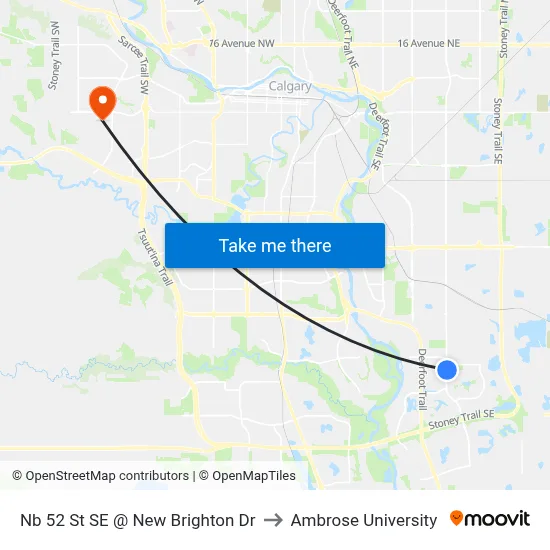 Nb 52 St SE @ New Brighton Dr to Ambrose University map