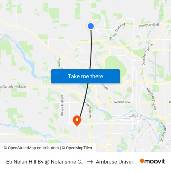 Eb Nolan Hill Bv @ Nolanshire Gr NW to Ambrose University map