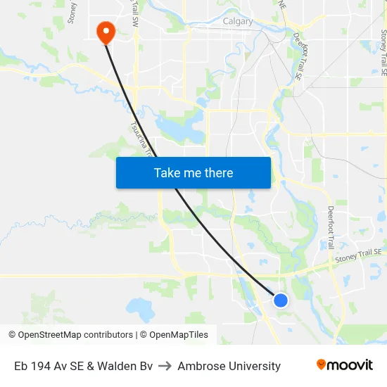 Eb 194 Av SE & Walden Bv to Ambrose University map
