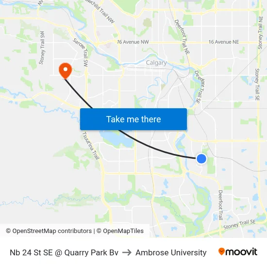 Nb 24 St SE @ Quarry Park Bv to Ambrose University map