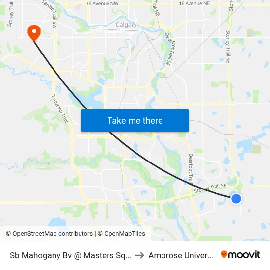 Sb Mahogany Bv @ Masters Sq SE to Ambrose University map