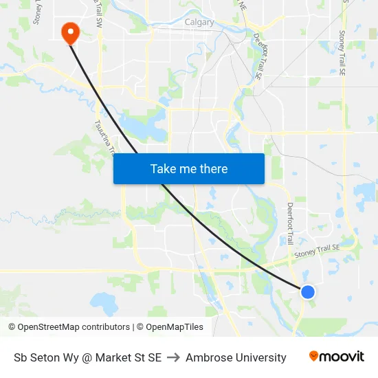 Sb Seton Wy @ Market St SE to Ambrose University map