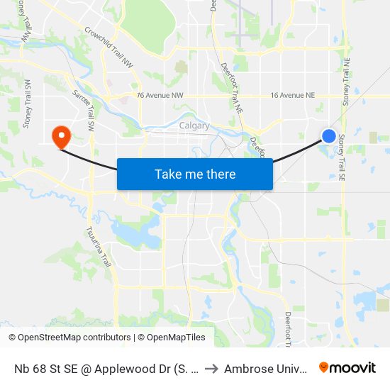 Nb 68 St SE @ Applewood Dr (S. Leg) SE to Ambrose University map