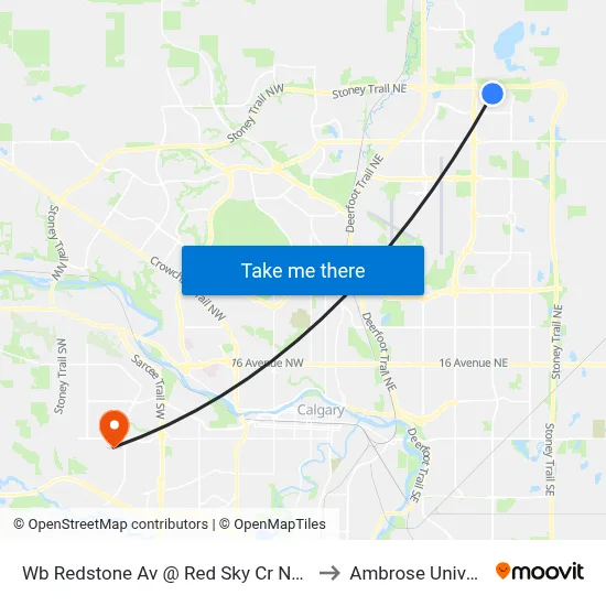Wb Redstone Av @ Red Sky Cr NE W. Leg to Ambrose University map