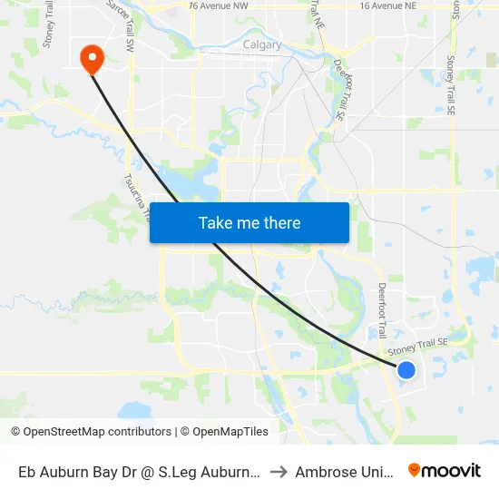 Eb Auburn Bay Dr @ S.Leg Auburn Glen Ht SE to Ambrose University map