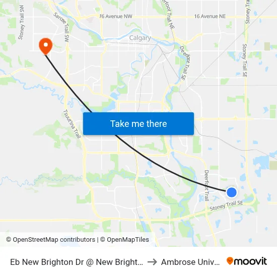 Eb New Brighton Dr @ New Brighton Ht SE to Ambrose University map