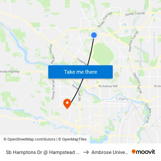 Sb Hamptons Dr @ Hampstead Gv NW to Ambrose University map
