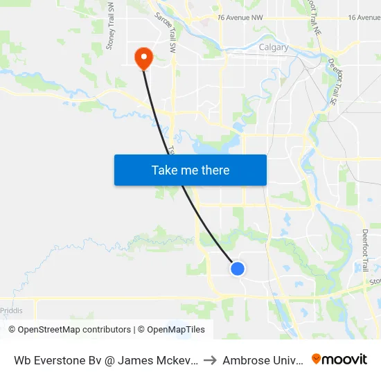 Wb Everstone Bv @ James Mckevitt Rd SW to Ambrose University map