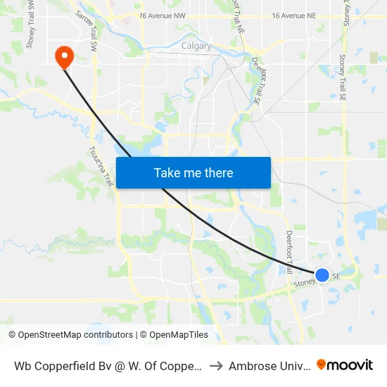 Wb Copperfield Bv @ W. Of Copperfield Cr SE to Ambrose University map