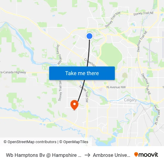 Wb Hamptons Bv @ Hampshire Ci NW to Ambrose University map