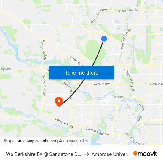 Wb Berkshire Bv @ Sandstone Dr NW to Ambrose University map