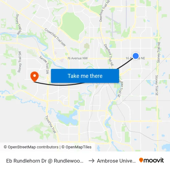 Eb Rundlehorn Dr @ Rundlewood Dr NE to Ambrose University map