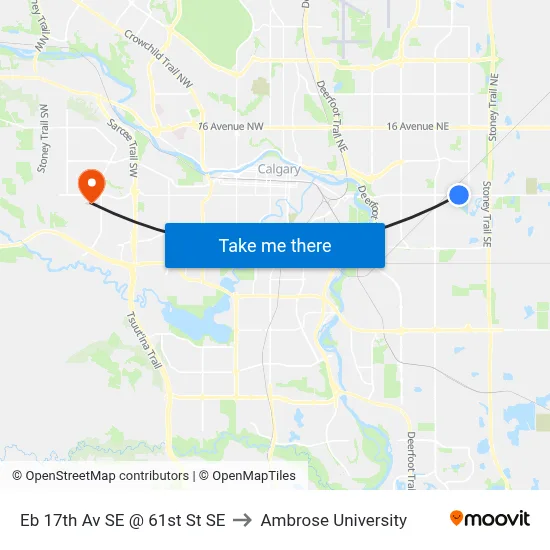 Eb 17th Av SE @ 61st St SE to Ambrose University map