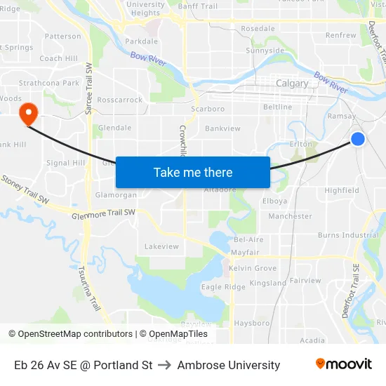 Eb 26 Av SE @ Portland St to Ambrose University map