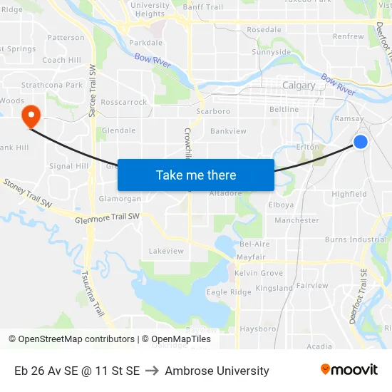 Eb 26 Av SE @ 11 St SE to Ambrose University map