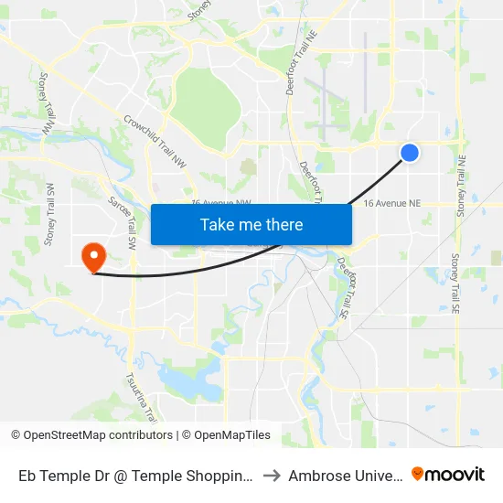 Eb Temple Dr @ Temple Shopping Plaza to Ambrose University map
