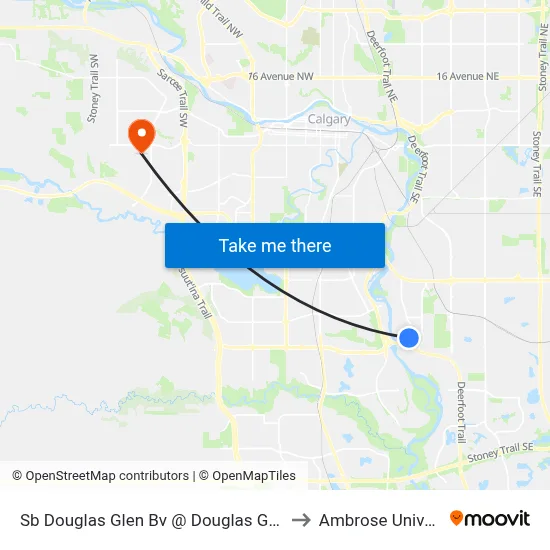 Sb Douglas Glen Bv @ Douglas Glen Cl SE to Ambrose University map