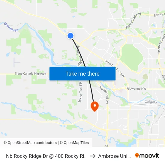 Nb Rocky Ridge Dr @ 400 Rocky Ridge  Vw NW to Ambrose University map