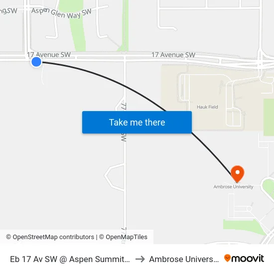 Eb 17 Av SW @ Aspen Summit Dr to Ambrose University map