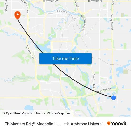 Eb Masters Rd @ Magnolia Li SE to Ambrose University map