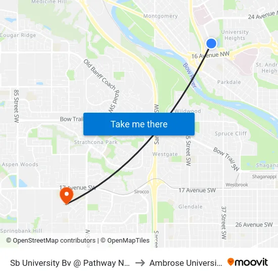 Sb University Bv @ Pathway NW to Ambrose University map