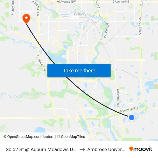 Sb 52 St @ Auburn Meadows Dr SE to Ambrose University map