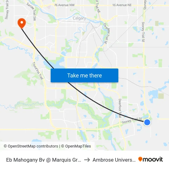 Eb Mahogany Bv @ Marquis Gr SE to Ambrose University map