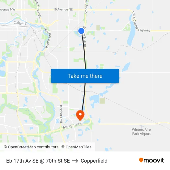 Eb 17th Av SE @ 70th St SE to Copperfield map