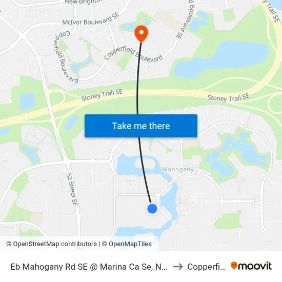Eb Mahogany Rd SE @ Marina Ca Se, Nearside to Copperfield map