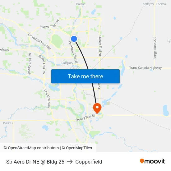 Sb Aero Dr NE @ Bldg 25 to Copperfield map