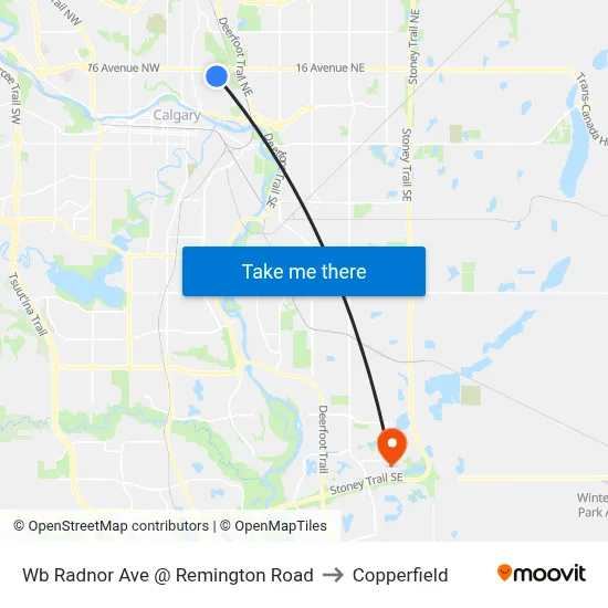 Wb Radnor Ave @ Remington Road to Copperfield map