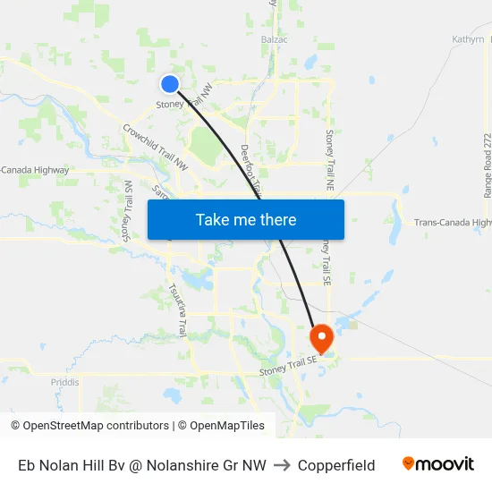 Eb Nolan Hill Bv @ Nolanshire Gr NW to Copperfield map