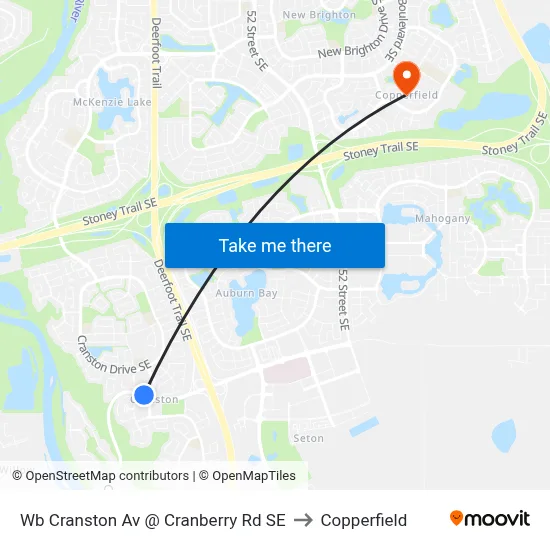 Wb Cranston Av @ Cranberry Rd SE to Copperfield map