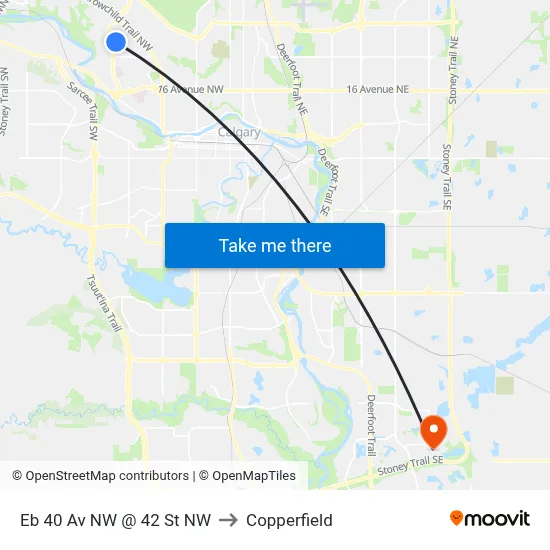 Eb 40 Av NW @ 42 St NW to Copperfield map
