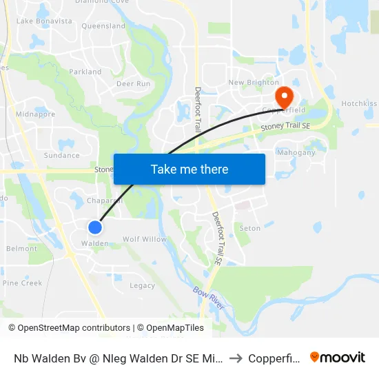 Nb Walden Bv @ Nleg Walden Dr SE Midblk to Copperfield map