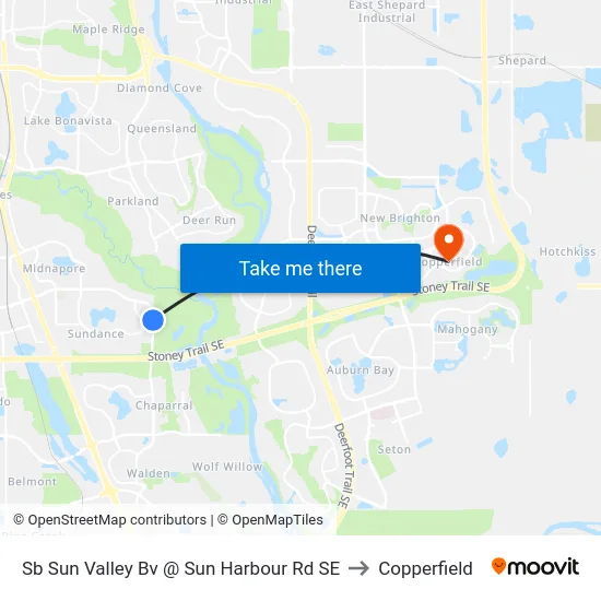 Sb Sun Valley Bv @ Sun Harbour Rd SE to Copperfield map