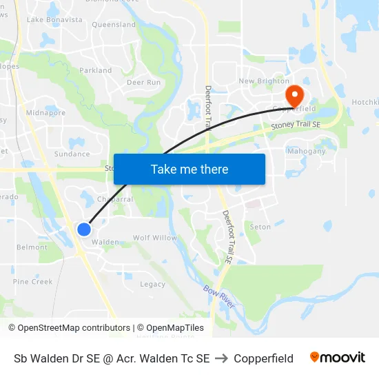 Sb Walden Dr SE @ Acr. Walden Tc SE to Copperfield map