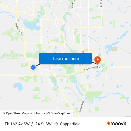 Eb 162 Av SW @ 24 St SW to Copperfield map