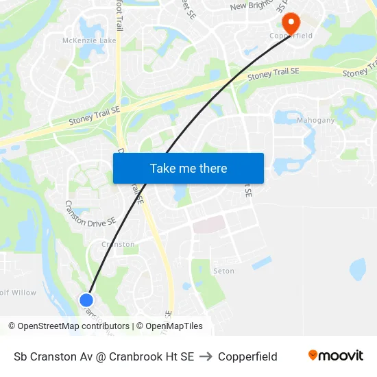 Sb Cranston Av @ Cranbrook Ht SE to Copperfield map