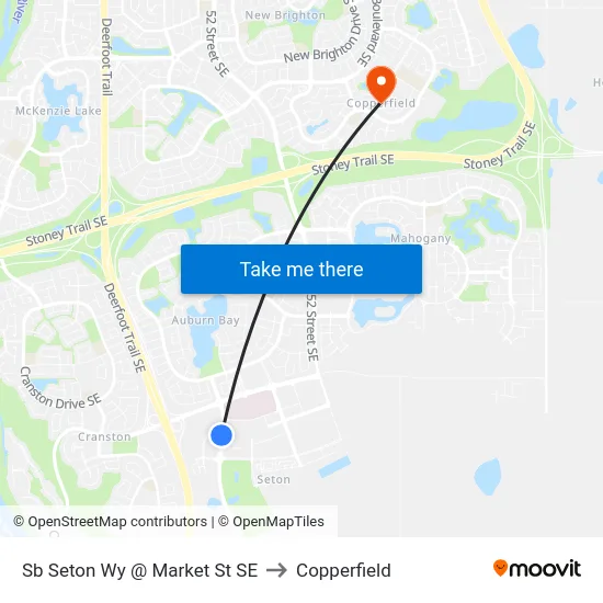 Sb Seton Wy @ Market St SE to Copperfield map