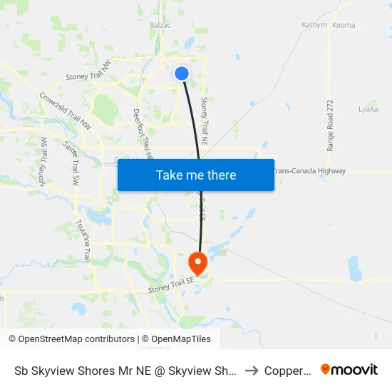 Sb Skyview Shores Mr NE @ Skyview Shores Co NE to Copperfield map