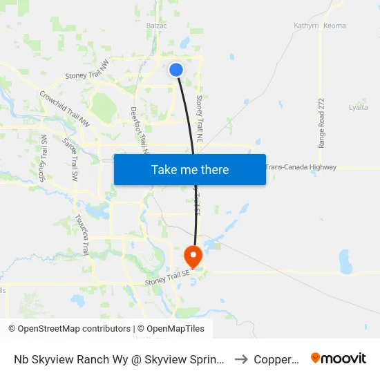 Nb Skyview Ranch Wy @ Skyview Springs Rd NE to Copperfield map