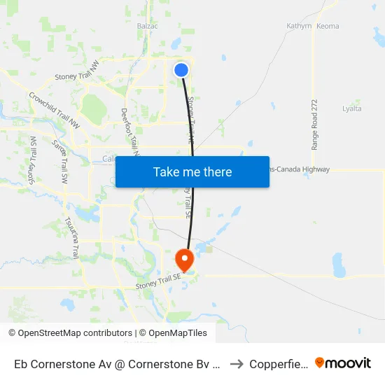 Eb Cornerstone Av @ Cornerstone Bv NE to Copperfield map