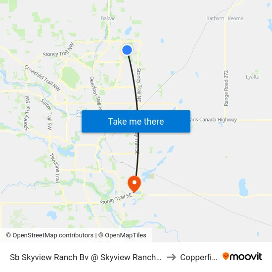 Sb Skyview Ranch Bv @ Skyview Ranch Av NE to Copperfield map
