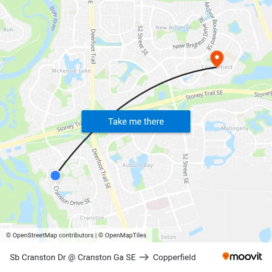 Sb Cranston Dr @ Cranston Ga SE to Copperfield map