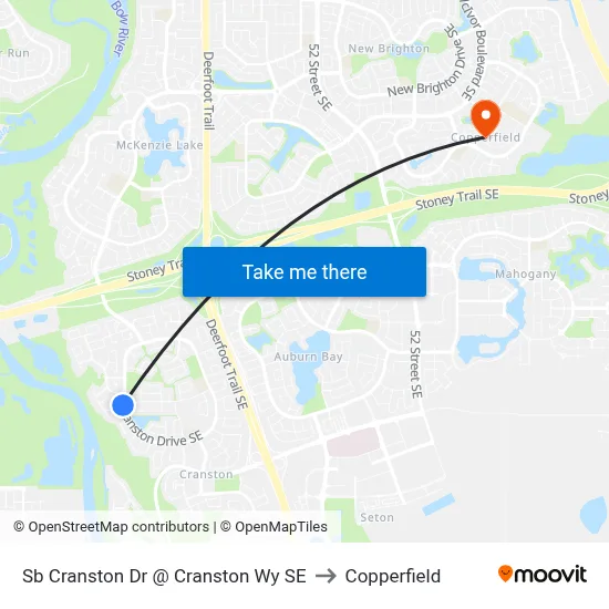 Sb Cranston Dr @ Cranston Wy SE to Copperfield map