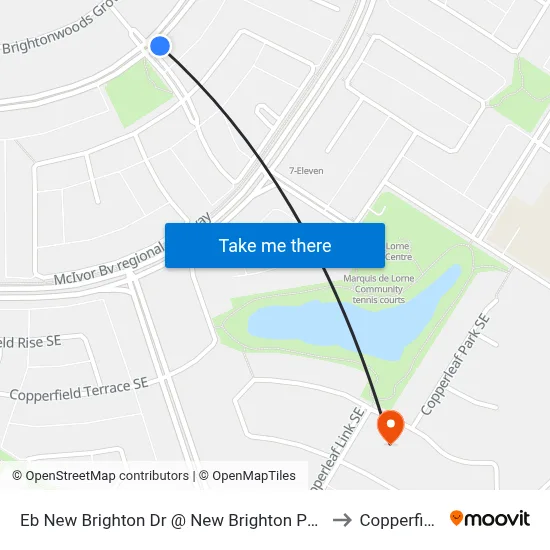 Eb New Brighton Dr @ New Brighton Pa SE to Copperfield map