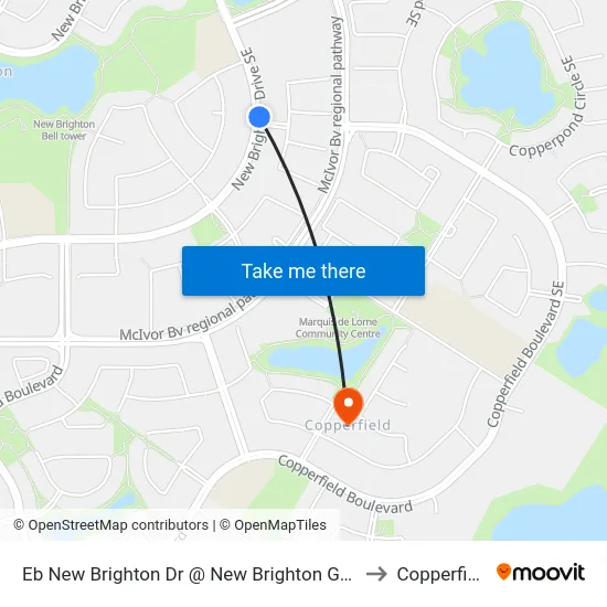 Eb New Brighton Dr @ New Brighton Gv SE to Copperfield map